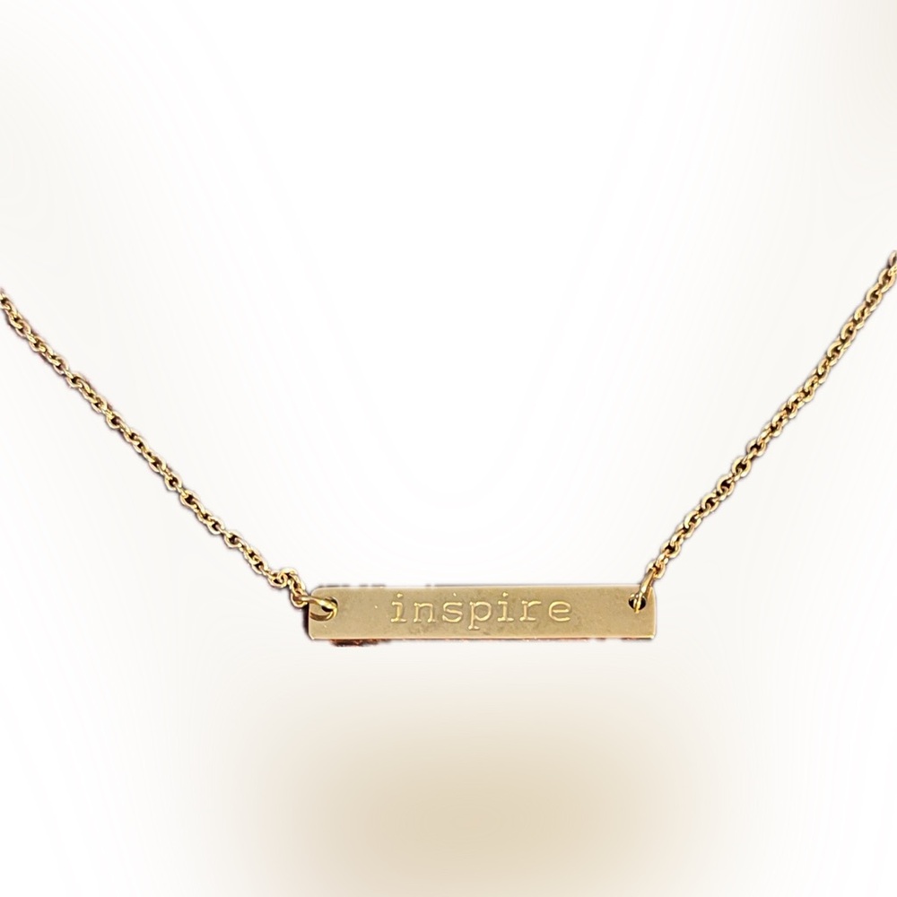 JOOK AND NONA - Gold Plated 'Inspire' Bar Necklace – Minimal, Choker Collar